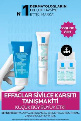 AkneSivilceye Eğilimli Ciltler İçin Cilt Bakım Seti Yüz Temizleme Jeli&Duo M+ Nemlendirici& Tonik - 1