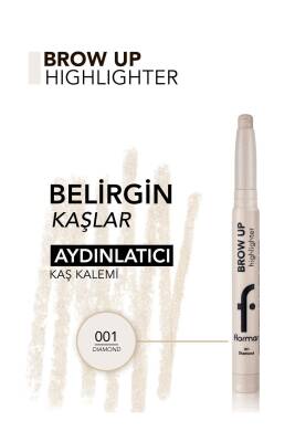 Asansörlü Aydınlatıcı Kaş Kalemi Gümüş -brow Up Highlighter Pencil-001 Diamond-8682536072434 - 3