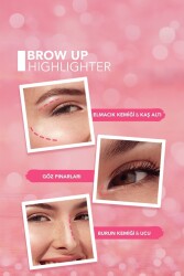 Aydınlatıcı Kaş Kalemi Brow Up 3lü Set- Diamond Champagne Rose Gold - 5