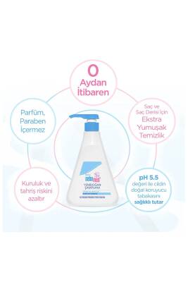 Baby pH 5.5 Bisabolol İçerikli Koruma ve Bakım Sağlayan Yenidoğan Bebek Şampuanı 500 ml - 4