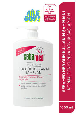 Besleyici Onarıcı Kuru ve Hassas Saç Tipine Özel Her Gün Kullanım Günlük Saç Bakım Şampuanı 1000ml - 1