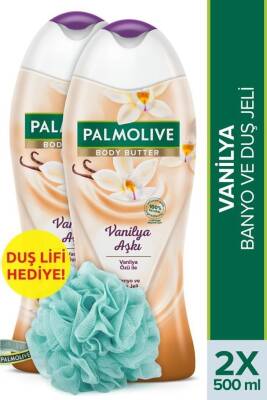 Body Butter Vanilya Aşkı Banyo ve Duş Jeli 500 ml x 2 Adet + Duş Lifi Hediye - 1