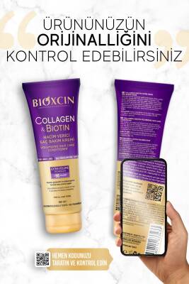 Collagen & Biotin Ekstra Hacim Saç Kremi 250 ml - Kolajen Biotin Ince Seyrek Saçlar - 4