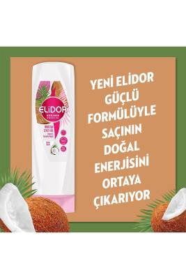 Doğanın Enerjisi Saç Bakım Şampuanı Hindistan Cevizi Yağı 400 ml Saç Bakım Kremi 350 ml - 6