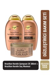 Düzleştirici Brazilian Keratin Smooth Sülfatsız Şampuan X2 Sülfatsız Saç Maskesi - 1