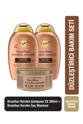 Düzleştirici Brazilian Keratin Smooth Sülfatsız Şampuan X2 Sülfatsız Saç Maskesi - 1