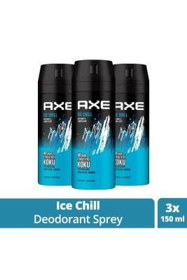 Erkek Deodorant & Bodyspray Ice Chill 48 Saat Etkileyici Koku 150 ml X3 Adet - 1