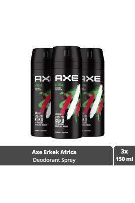 Erkek Sprey Deodorant Africa 48 Saat Etkileyici Koku 150 ml X3 Adet - 1