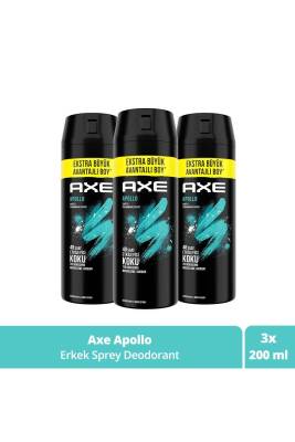 Erkek Sprey Deodorant Apollo 48 Saat Etkileyici Koku 200 ml X3 - 1