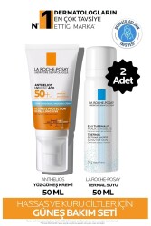 Hassas ve Kuru Ciltler İçin Cilt Bakım Seti Anthelios Yüz Güneş Kremi SPF50+ 50ml & Termal Su 50ml - 1