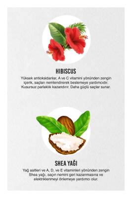 Hibiscus & Shea Butter Kıvırcık ve Dalgalı Saçlara Özel Durulanmayan Bakım Kremi-vegan-175ml - 4
