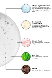 Hyaluronik Asit Peptit Serum Nemlendirici Aydınlatıcı Kafein Niacinamide Tüm Cilt Tipleri - 3