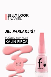 Jel Görünümlü Parlak Oje (PEMBE) - Jelly Look Nail Enamel - Jl27 Milky Pinky - 8690604282210 - 4