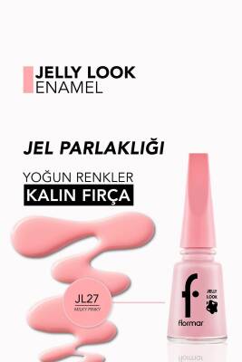 Jel Görünümlü Parlak Oje (PEMBE) - Jelly Look Nail Enamel - Jl27 Milky Pinky - 8690604282210 - 4