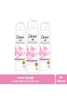 Kadın Sprey Deodorant Işıldayan Bakım Lotus Çiçeği Kokusu 150 ml X3 Adet - 14