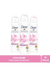 Kadın Sprey Deodorant Işıldayan Bakım Lotus Çiçeği Kokusu 150 ml X3 Adet - 1