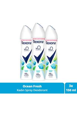 Kadın Sprey Deodorant Ocean Fresh %0 Alüminyum 150 ml X3 - 1