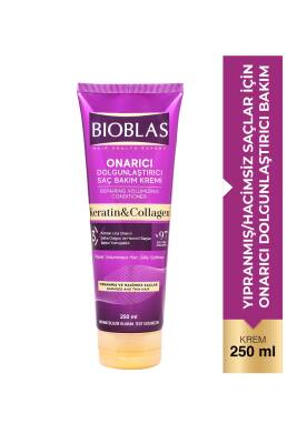 Keratin & Kolajen Onarıcı Dolgunlaştırıcı Saç Bakım Kremi 250 Ml İnce ve Yıpranmış Saçlar - 1