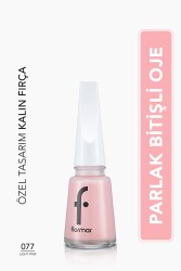 Klasik Parlak Bitişli Yüksek Pigmentli Oje-nail Enamel- 077 Lıght Pınk New- 8682536035743 - 1