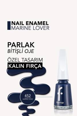 Klasik Parlak Bitişli Yüksek Pigmentli Oje - Nail Enamel- 452 Marıne Lover New- 8682536036139 - 29