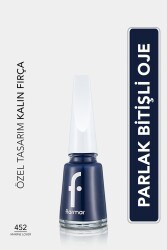 Klasik Parlak Bitişli Yüksek Pigmentli Oje - Nail Enamel- 452 Marıne Lover New- 8682536036139 - 22