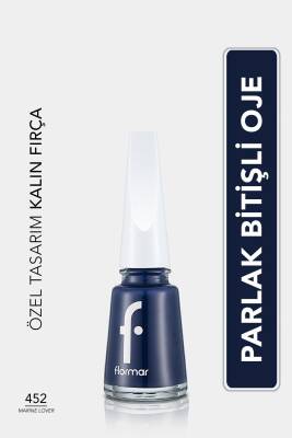 Klasik Parlak Bitişli Yüksek Pigmentli Oje - Nail Enamel- 452 Marıne Lover New- 8682536036139 - 11
