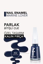 Klasik Parlak Bitişli Yüksek Pigmentli Oje - Nail Enamel- 452 Marıne Lover New- 8682536036139 - 7