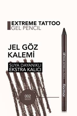 Suya Dayanıklı Jel Göz Kalemi (KOYU KAHVE) - Extreme Tattoo Gel Pencil - 002 Walnut - 8682536028844 - 170