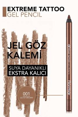 Suya Dayanıklı Jel Göz Kalemi (KOYU KAHVE) - Extreme Tattoo Gel Pencil - 002 Walnut - 8682536028844 - 240