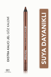 Suya Dayanıklı Jel Göz Kalemi (KOYU KAHVE) - Extreme Tattoo Gel Pencil - 002 Walnut - 8682536028844 - 701