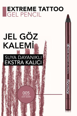 Suya Dayanıklı Jel Göz Kalemi (KOYU KAHVE) - Extreme Tattoo Gel Pencil - 002 Walnut - 8682536028844 - 936