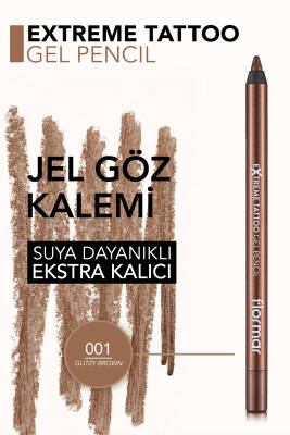 Suya Dayanıklı Jel Göz Kalemi (KOYU KAHVE) - Extreme Tattoo Gel Pencil - 002 Walnut - 8682536028844 - 950