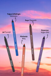 Suya Dayanıklı Jel Göz Kalemi (KOYU KAHVE) - Extreme Tattoo Gel Pencil - 002 Walnut - 8682536028844 - 70