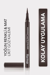 Mat Likit Kalem Eyeliner (KAHVE) - Midnight Matte Eyeliner - 002 Brown - 8690604641659 - 1