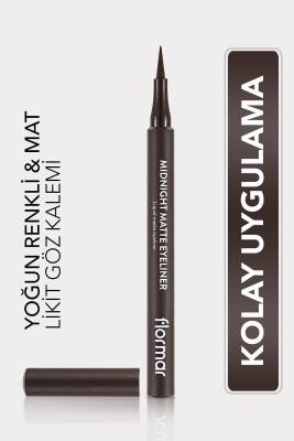 Mat Likit Kalem Eyeliner (KAHVE) - Midnight Matte Eyeliner - 002 Brown - 8690604641659 - 1