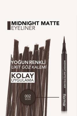 Mat Likit Kalem Eyeliner (KAHVE) - Midnight Matte Eyeliner - 002 Brown - 8690604641659 - 6