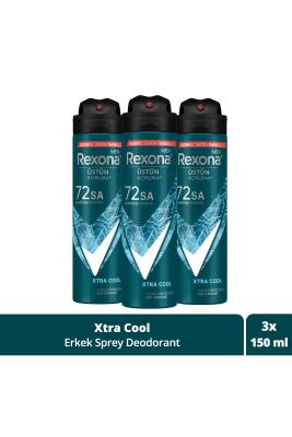 Men Erkek Sprey Deodorant Xtra Cool 72 Saat Kesintisiz Üstün Koruma 150 ml X3 - 16