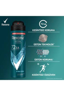 Men Erkek Sprey Deodorant Xtra Cool 72 Saat Kesintisiz Üstün Koruma 150 ml X3 - 11