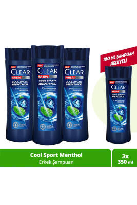 Men Kepeğe Karşı Etkili Şampuan Cool Sport Menthol 350 ml X3 - 1