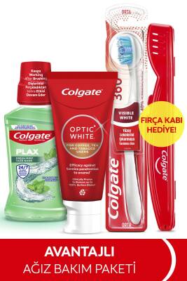 Optic White Kahve,çay Kullanıcıları Diş Macunu 50ml, Orta Diş Fırçası,ağız Bakım Suyu 250ml - 1