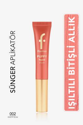 Puffy Nemlendirici Etkili&Parlak Bitişli Sünger Aplikatörlü Likit Allık-002Peachy Glow-8682536093880 - 415