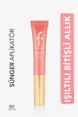 Puffy Nemlendirici Etkili&Parlak Bitişli Sünger Aplikatörlü Likit Allık-002Peachy Glow-8682536093880 - 8
