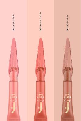 Puffy Nemlendirici Etkili&Parlak Bitişli Sünger Aplikatörlü Likit Allık-002Peachy Glow-8682536093880 - 3