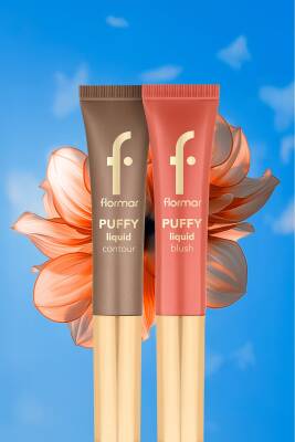 Puffy Nemlendirici Etkili&Parlak Bitişli Sünger Aplikatörlü Likit Allık-002Peachy Glow-8682536093880 - 1