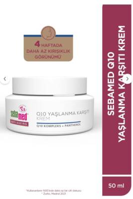 Q10 ve Hyaluronik Asit İçerikli Yaşlanma ve Kırışıklık Karşıtı Anti-Age Krem 50ml - 1