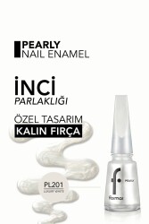 Sedefli Parlak Oje (Beyaz) - Pearly Nail Enamel - PL201 Luxury White - 8682536035422 - 5