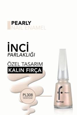 Sedefli Parlak Oje (BEYAZ) - Pearly Nail Enamel - Pl308 Snow Glam - 8682536035446 - 4