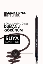 Smokey Göz Kalemi (KAHVE) - Smoky Eyes Waterproof Eyeliner - 002 Coolest Brown - 8690604547258 - 5