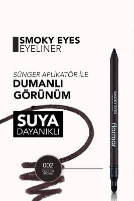 Smokey Göz Kalemi (KAHVE) - Smoky Eyes Waterproof Eyeliner - 002 Coolest Brown - 8690604547258 - 5