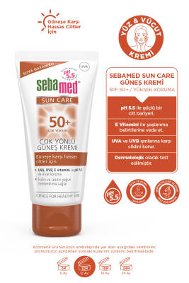 Sun Care SPF 50+ UVA UVB Filtresi ve E Vitamini Üçlü Yüksek Koruma Çok Yönlü Güneş Kremi 50 ml - 3